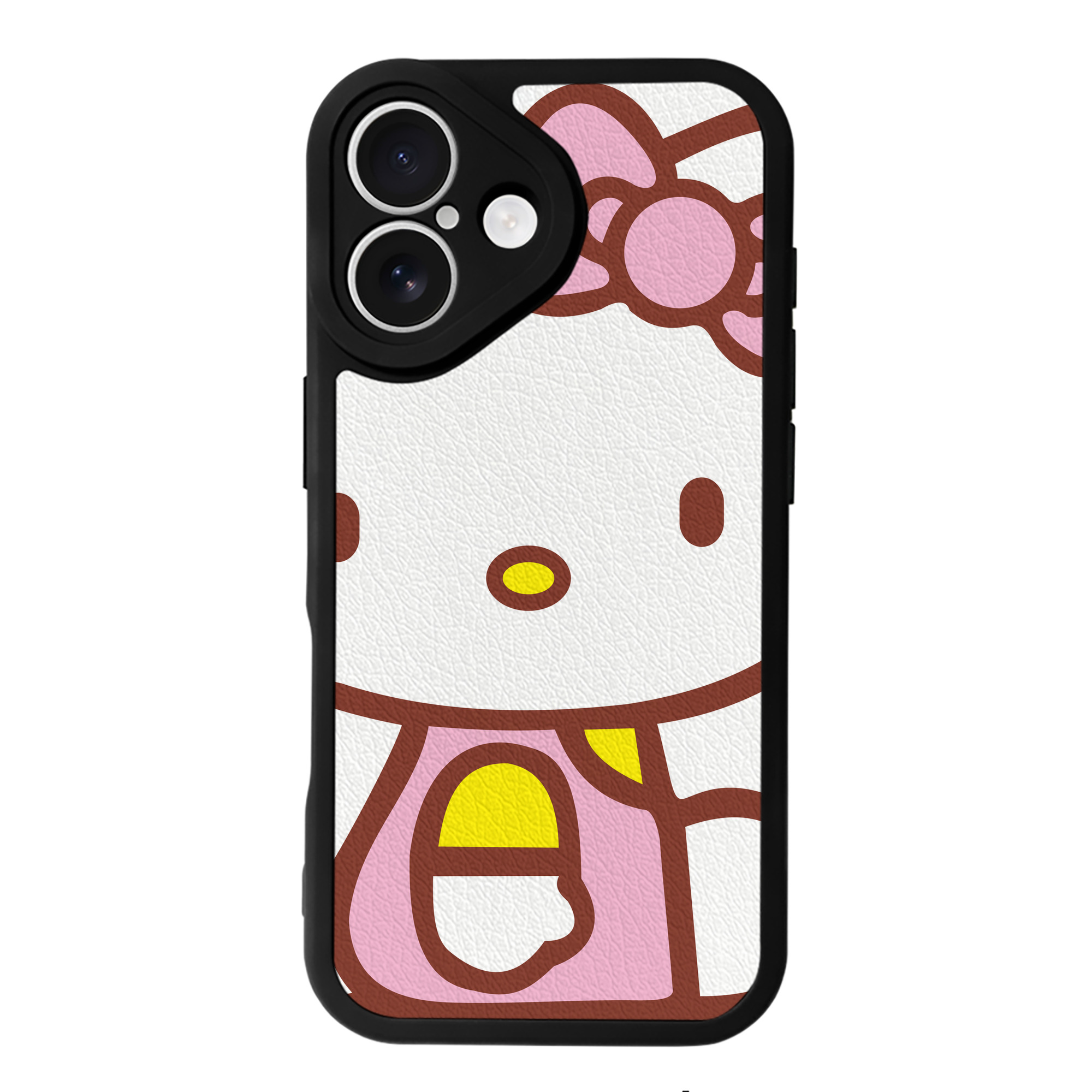 （画像用） Hello Kitty ハローキティ 【iPhone 16シリーズ対応】シリコンスマホケース（レザー調） 材質：シリコン